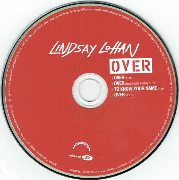 Lindsay Lohan : Over (CD, Single, Enh)