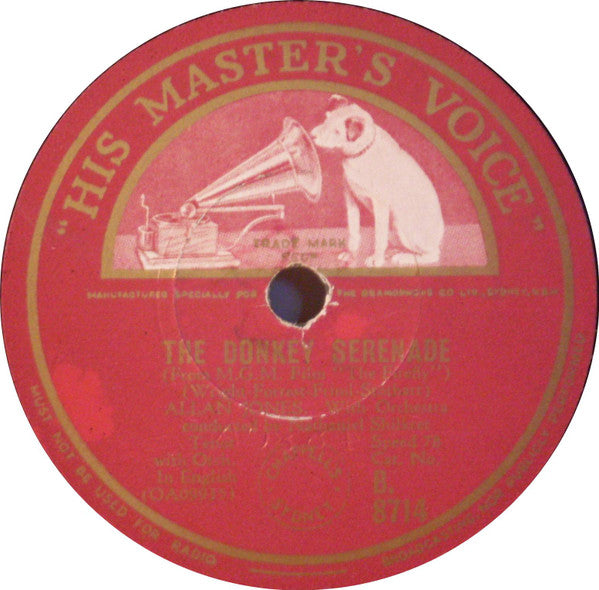 Allan Jones (5) : The Donkey Serenade / Gianina Mia (Shellac, 10")