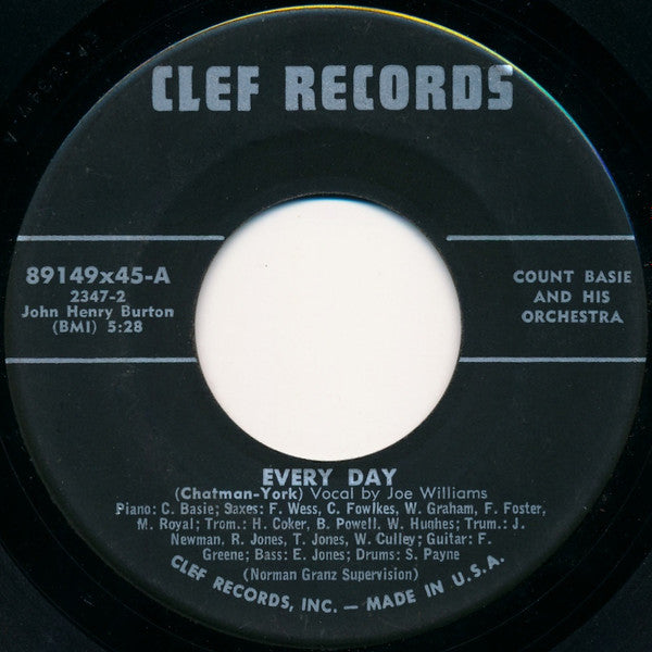 Count Basie And His Orchestra* : Every Day / The Comeback (7")