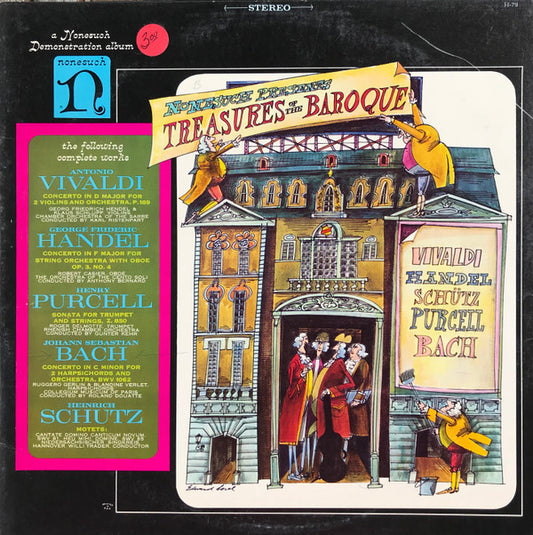 Antonio Vivaldi / Georg Friedrich Händel / Henry Purcell / Johann Sebastian Bach / Heinrich Schütz : Nonesuch Presents: Treasures Of The Baroque (LP, Comp)