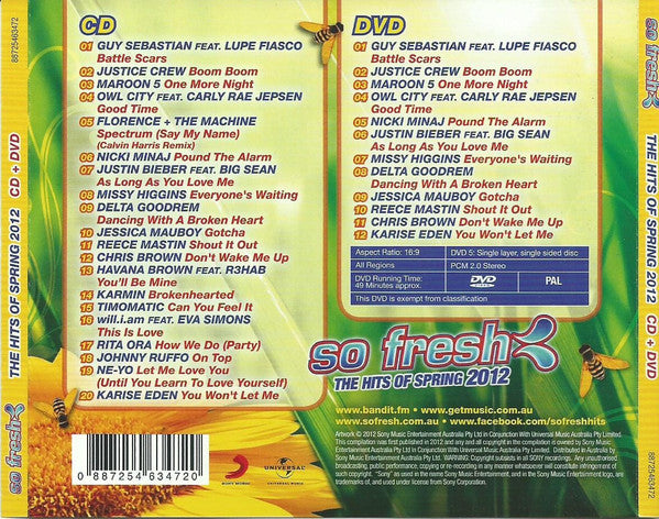 Various : So Fresh: The Hits Of Spring 2012 CD+DVD (CD, Comp + DVD, Comp, PAL)