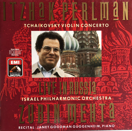 Pyotr Ilyich Tchaikovsky – Itzhak Perlman, Israel Philharmonic Orchestra, Zubin Mehta, Janet Goodman Guggenheim : Violin Concerto Etc. Live In Russia (CD, Album)