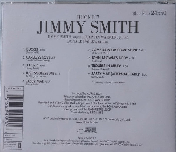 Jimmy Smith : Bucket! (CD, Album, RE)