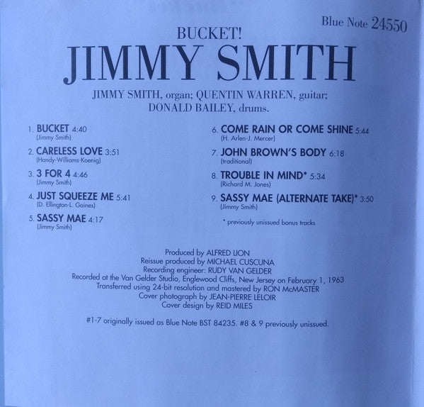Jimmy Smith : Bucket! (CD, Album, RE)