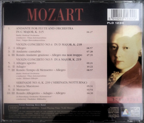 Mozart*, Baltic Festival Orchestra : Violin Concertos No.4 & No.5 - Serenade No.6 'Serenata Notturna' (CD, Comp)