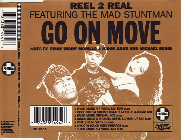Reel 2 Real Featuring The Mad Stuntman : Go On Move (CD, Single, M/Print)