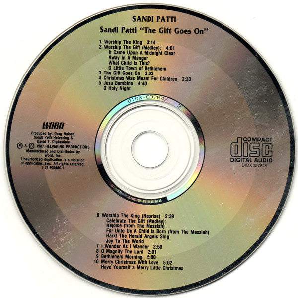 Sandi Patti* : The Gift Goes On (CD, Album, RE, RP)