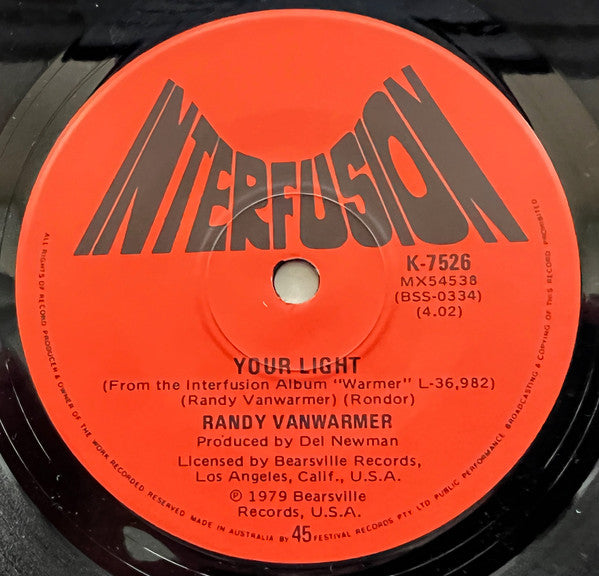 Randy Vanwarmer : Just When I Needed You Most (7", Single, Fir)