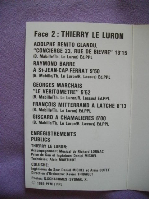 Coluche - Thierry Le Luron : Pour Le Meilleur Et Pour Le Rire (Cass, Comp)