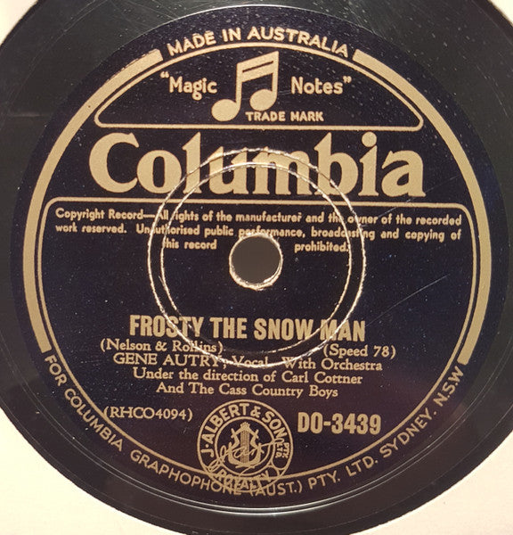 Gene Autry : Frosty The Snowman / Mister And Mississippi (Shellac, 10")
