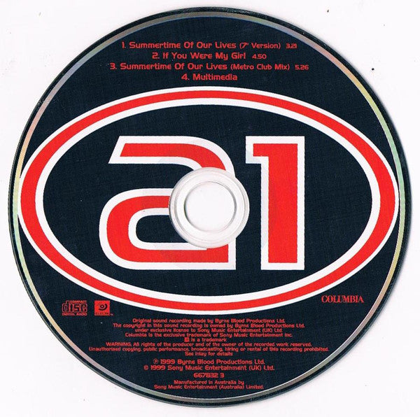 A1 : Summertime Of Our Lives (CD, Single, Enh)