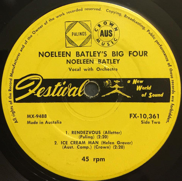 Noeleen Batley : Noeleen Batley's Big Four (7", EP, Mono, Fir)
