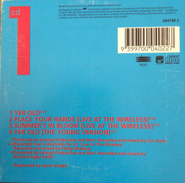Reef : Yer Old (CD, Single, CD1)