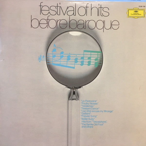 Various : Festival Of Hits - Before Baroque (LP, Comp, TP)