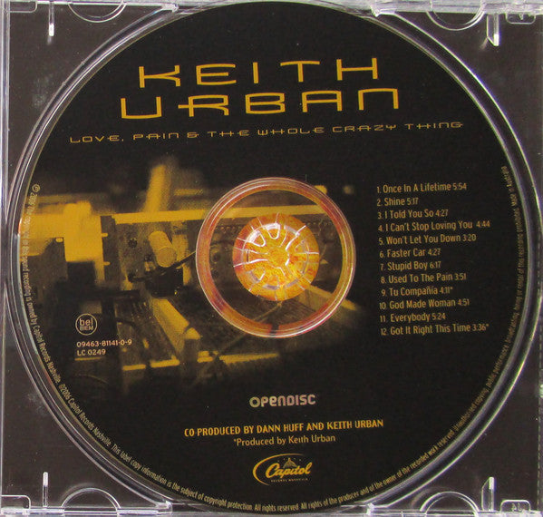 Keith Urban : Love, Pain & The Whole Crazy Thing (CD, Album, Enh)