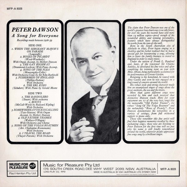 Peter Dawson : A Song For Everyone (LP, Comp)