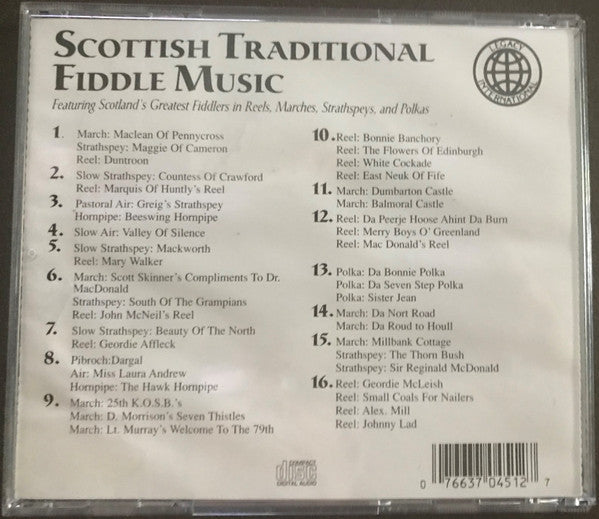 Various : Scottish Traditional Fiddle Music (CD, Album, Comp)