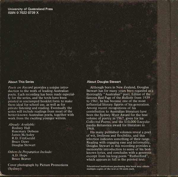 Douglas Stewart : Poets On Record 6 (7")