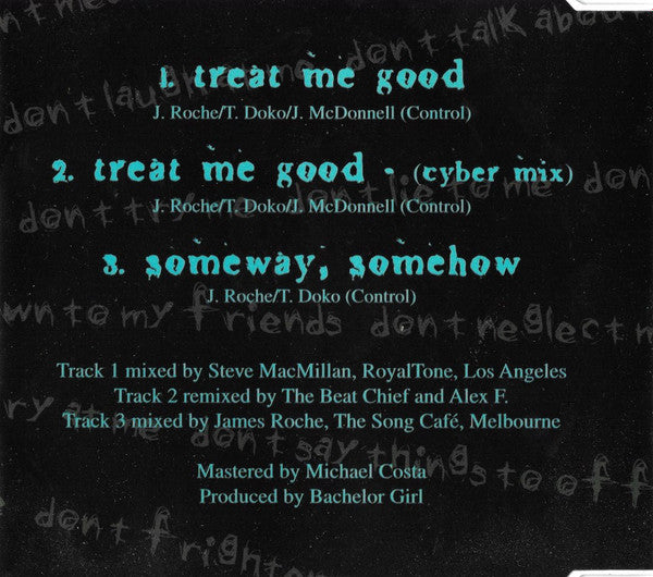 Bachelor Girl : Treat Me Good (CD, Single)