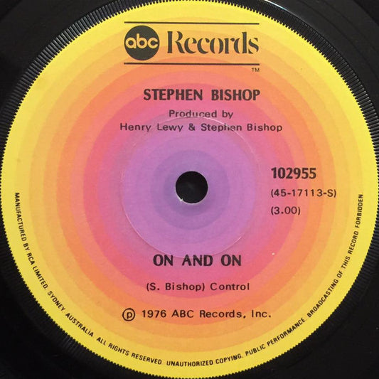 Stephen Bishop : On And On (7", Single)