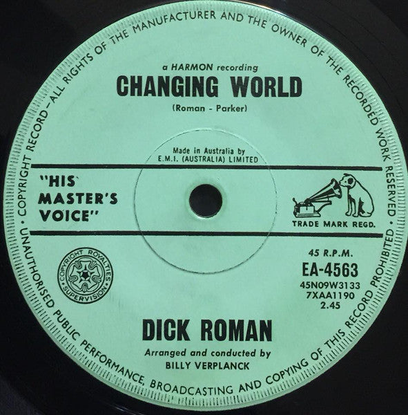 Dick Roman : Days Of Wine And Roses (7", Single)