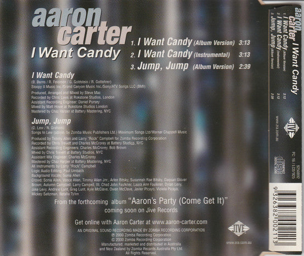 Aaron Carter : I Want Candy (CD, Single)
