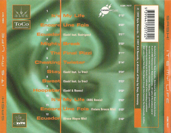 Sash! : It's My Life (CD, Album)