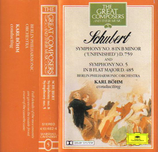 Berlin Philharmonic Orchestra*, Karl Böhm / Schubert* : Symphony No. 8 And Symphony No. 5 (Cass, Album)