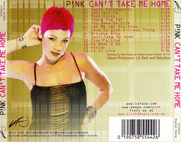 P!NK : Can't Take Me Home (CD, Album, RE)