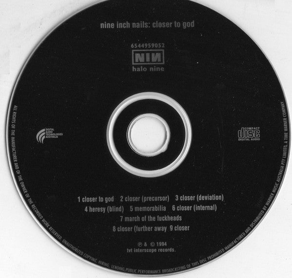 Nine Inch Nails : Closer To God (CD, Single)