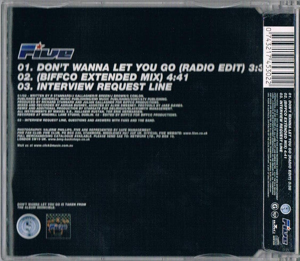 Five : Don't Wanna Let You Go (CD, Single, CD1)
