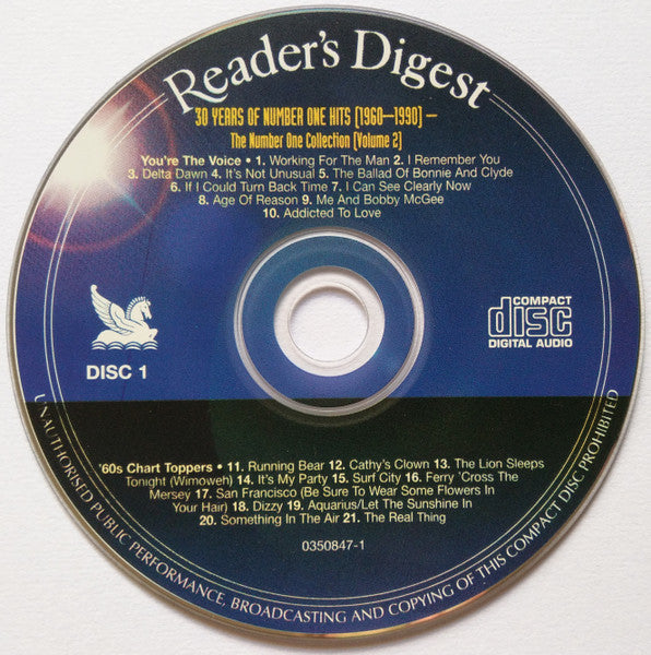 Various : 30 Years Of Number One Hits (1960-1990) (3xCD, Comp, RM)
