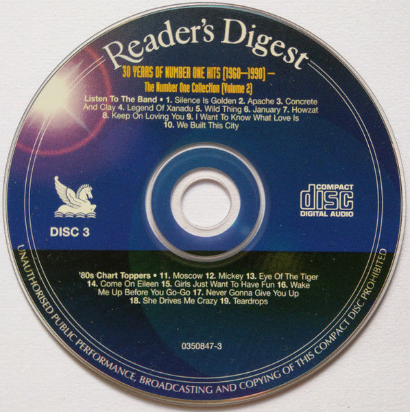 Various : 30 Years Of Number One Hits (1960-1990) (3xCD, Comp, RM)
