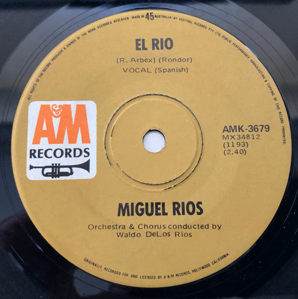 Miguel Rios* : A Song Of Joy / El Rio (7", Single)