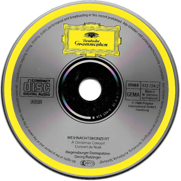 Regensburger Domspatzen - Georg Ratzinger : Weihnachtskonzert - A Christmas Concert (CD, Album)