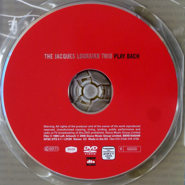 Jacques Loussier Trio : Play Bach - The 1989 Munich Concert (DVD-V, NTSC + CD)