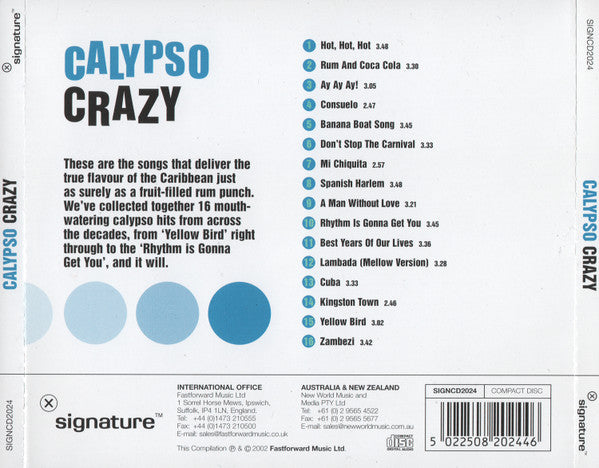 Unknown Artist : Calypso Crazy (CD, Comp)