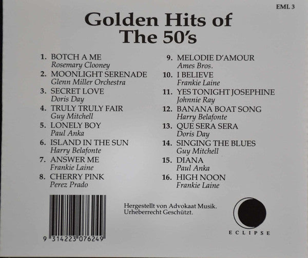 Various : Golden Hits Of the 50's (CD, Comp)