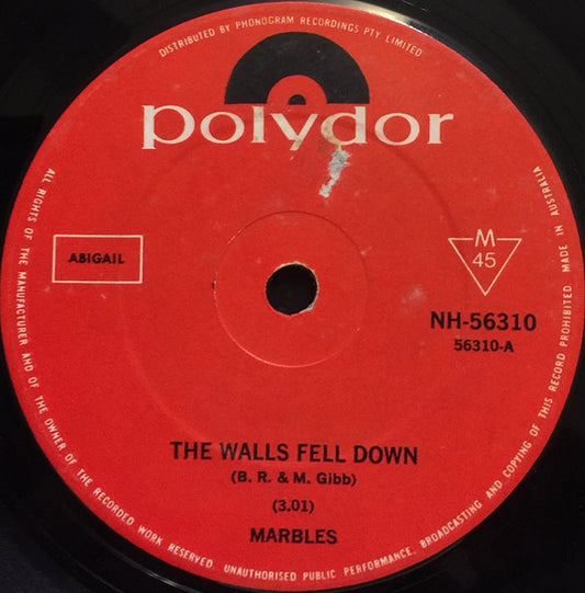 Marbles (3) : The Walls Fell Down (7", Single)