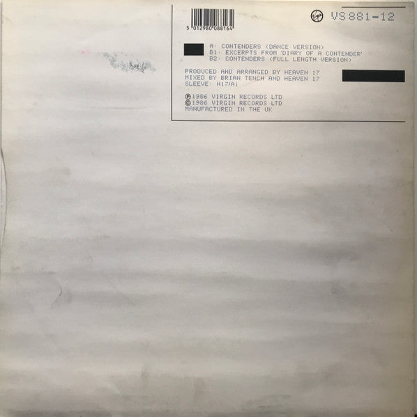 Heaven 17 : Contenders (Dance Mix) (12", Single)