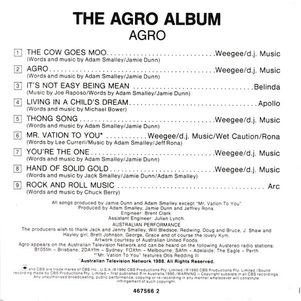 Agro (10) : The Agro Album (CD, Album)