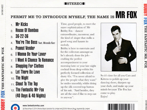 Bobby Fox (2) : The Fantastic Mr Fox (CD, Album)
