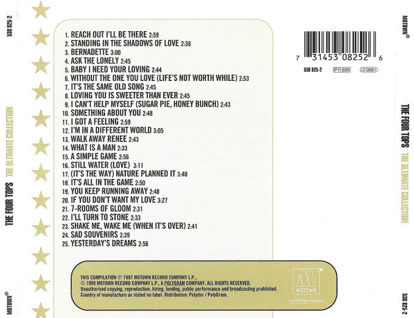The Four Tops* : The Ultimate Collection (CD, Comp, RM)