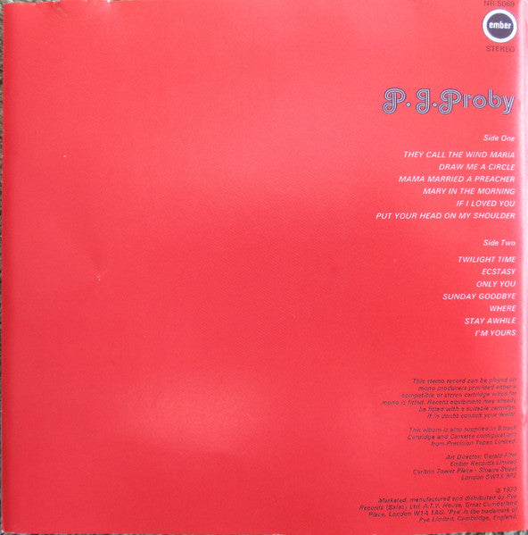 P.J. Proby : I'm Yours (CD, Album)