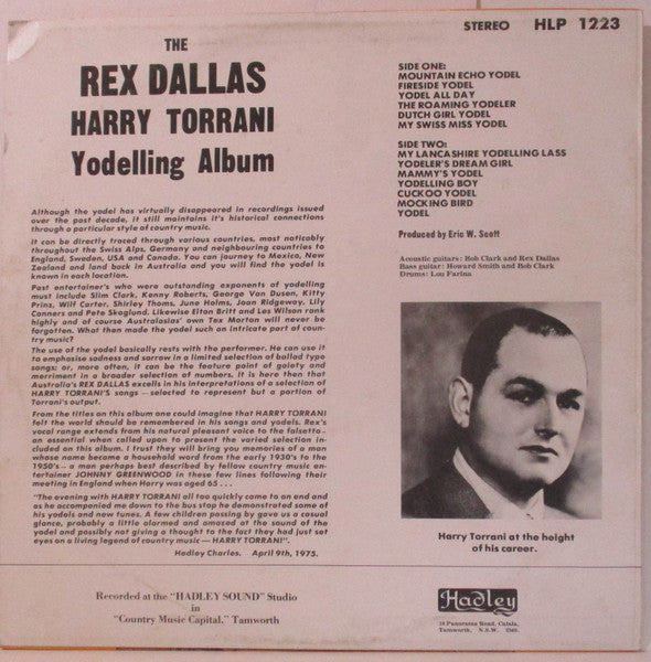 Rex Dallas : The Harry Torrani Yodelling Album  (LP, Album)