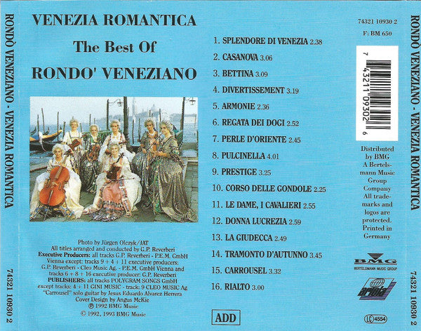 Rondò Veneziano : Venezia Romantica (The Best Of Rondò Veneziano) (CD, Comp)