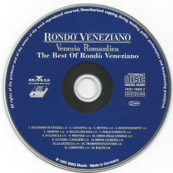 Rondò Veneziano : Venezia Romantica (The Best Of Rondò Veneziano) (CD, Comp)