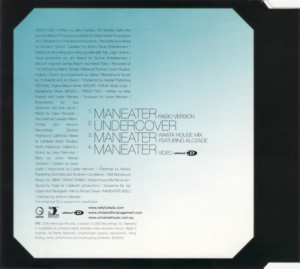 Nelly Furtado : Maneater (CD, Single, Enh)