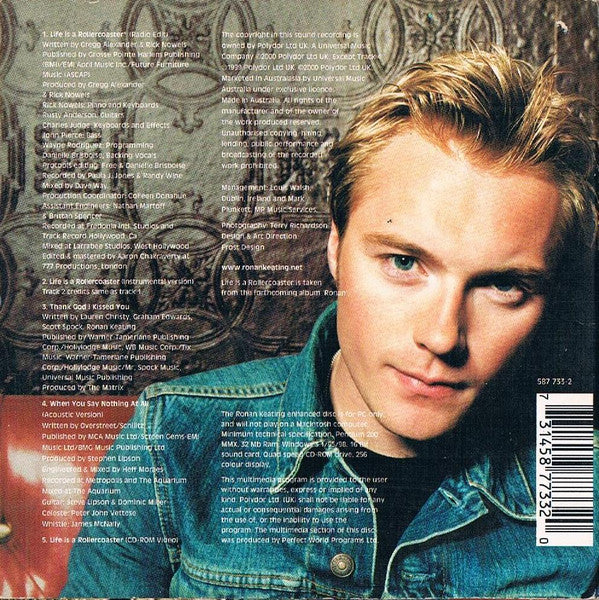 Ronan Keating : Life Is A Rollercoaster (CD, Single, Enh, Car)