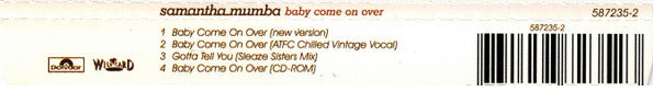 Samantha Mumba : Baby Come On Over (CD, Single, Enh)